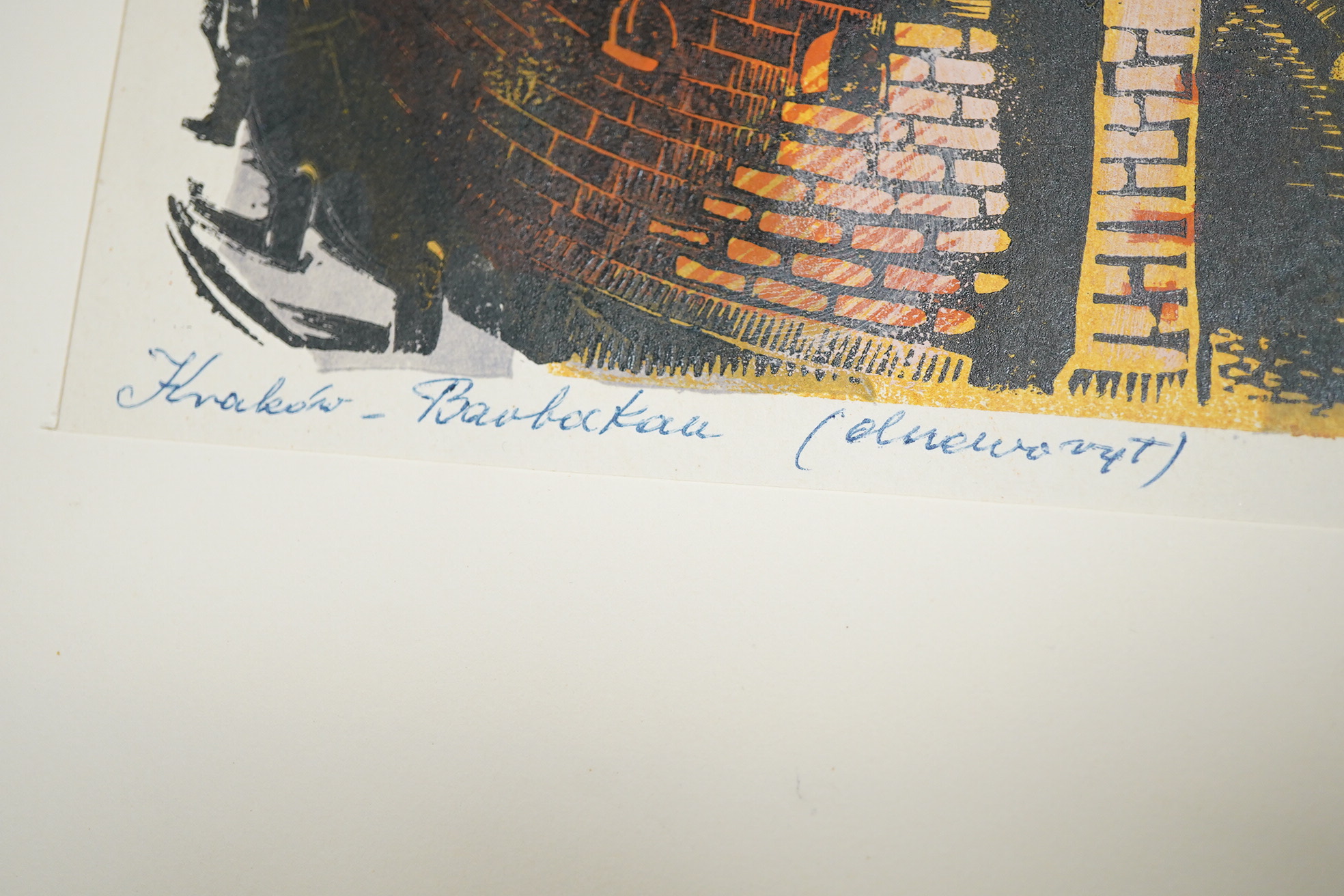 Stanislaw Raczynski (1903-1982), Views of Krakow, a folio of lino cut prints, each signed and inscribed in ink, 32 x 25.5cm